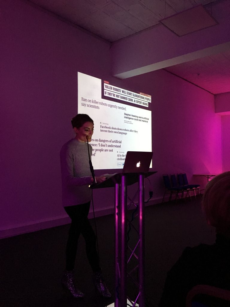 Presenting at the AI & Creativity event, Site Gallery, Sheffield.